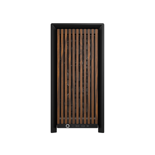 Кутия Corsair Frame 4000D Wood RS Mid-Tower - Black/Walnut - 2