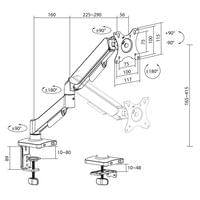 Стойка за монитор за бюро ACT AC8313, Регулируема, 17&amp;quot; -... - 7