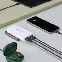 HAMA Бързо мини зарядно, 65W, 2x USB-C, 1x USB-A, PD, плоско, бяло - 9