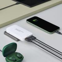 HAMA Бързо мини зарядно, 65W, 2x USB-C, 1x USB-A, PD, плоско, бяло - 20