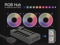 RGB хъб Delock, 10 портов ARGB LEDs, Черен - 3