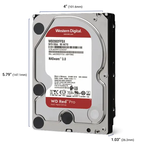 Хард диск WD Red Pro, 16TB NAS, 3.5", 512MB, 7200RPM,... - 2