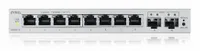 Суич ZyXEL GS-1200-10, V3, Управляем, 8 портов, 10/100/1000 с 2Gbe Uplink - 2