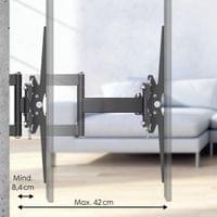 Стенна стойка за TV HAMA, 216 см (85”), до 50 кг, въртяща се, накланяща... - 11