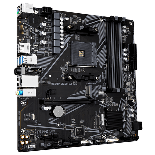Дънна платка GIGABYTE A520M DS3H WiFi 6E, Socket AM4 - 2