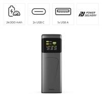 HAMA Външна батерия “High Power”, 150 W, 24000 mAh, 2x USB-C, USB-A,... - 8