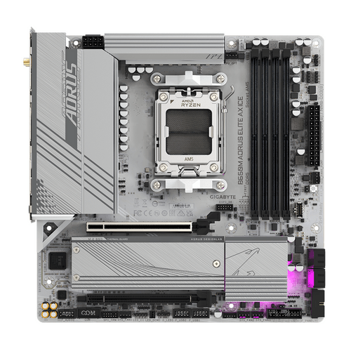 Дънна платка GIGABYTE B650M AORUS ELITE AX ICE - 1