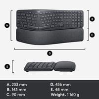 Безжична клавиатура Logitech ERGO K860 - 3