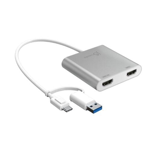 Адаптер j5create JCA365, За 2 монитора, USB-C - 2 x HDMI - 1