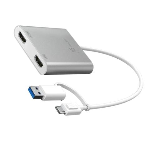 Адаптер j5create JCA365, За 2 монитора, USB-C - 2 x HDMI - 2