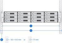 Комплект за релси за стелаж Synology RKS-02, 61 cm, Сив - 2