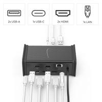 HAMA Докинг станция USB-C &amp;quot;Connect2Office Black&amp;quot;, 9 порта, 2x HDMI™,... - 7