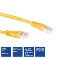 ACT  Мрежов пач кабел cat.6, U/UTP  5м, жълт, булк - 2