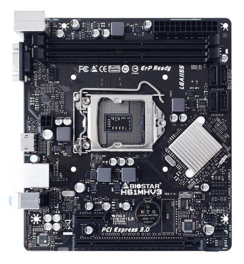 Дънна платка BIOSTAR H61MHV3, Intel H61, sock. 1155, Ver 7.0 - 1