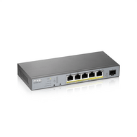 Суич ZyXEL GS1350-6HP, 6-портов, Gigabit, Управляем, PoE 60W - 3