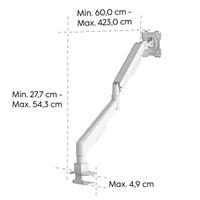 HAMA Стойка за монитор за бюро, 17&amp;quot;-35&amp;quot;, регулируема, газова пружина, бял - 12