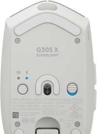 Геймърска безжична мишка Logitech G305 X Superlight - Бяла - 2