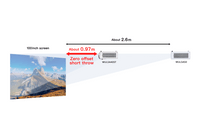 Късофокусен лазeрен 3CLD проектор RICOH WUL5A40ST,55-150&amp;quot; WXGA... - 3