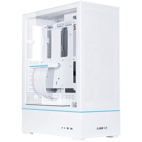 Кутия Lian-Li SUP01W Mid-Tower, Tempered Glass, Бяло - 1