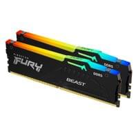 Памет Kingston FURY Beast Black RGB 64GB(2x32GB) DDR5... - 1