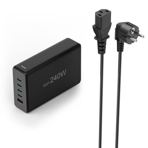 HAMA Зарядна станция 240 W, GaN, Fast Charger, 4 x USB-C,... - 1
