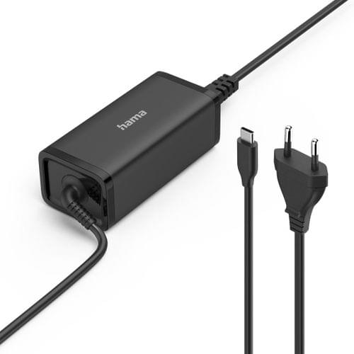 HAMA Универсално захранване за лаптоп, USB-C, Gan, (PD),... - 1