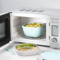 Кутия за храна Xavax To Go, 3 отделения, прибори,дресинг, пастелно синьо - 6