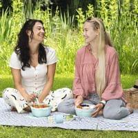 Кутия за храна Xavax To Go, 3 отделения, прибори,дресинг, пастелно синьо - 7