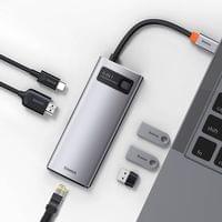 USB хъб Baseus Type-C 6 в 1 с 3х USB 3.0, 1х HDMI, 1х... - 2 USB хъб Baseus Type-C 6 в 1 с 3х USB 3.0, 1х HDMI, 1х... - 2