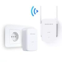 Гигабитен Powerline Адаптер WiFi Kit Mercusys MP510 KIT... - 2