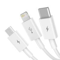 Кабел Baseus Superior 3 в 1 USB-А към Lightning, microUSB... - 1