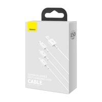 Кабел Baseus Superior 3 в 1 USB-А към Lightning, microUSB и USB-C, 1.5м,... - 5