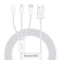 Кабел Baseus Superior 3 в 1 USB-А към Lightning, microUSB и USB-C, 1.5м,... - 9