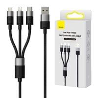 Кабел Baseus StarSpeed USB към M+L+C 3.5A Fast Charging 1.2м CAXS000001... - 5