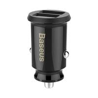 Зарядно за кола Baseus Grain Dual с два USB-А изхода 5V 3.1A, черно - 3