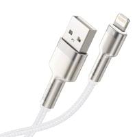 Кабел Baseus Cafule Metal Series USB-A към Lightning, 2м CALJK-B02 - бял - 1