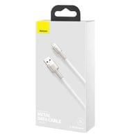 Кабел Baseus Cafule Metal Series USB-A към Lightning, 2м CALJK-B02 - бял - 5