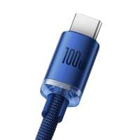 Кабел Baseus Crystal Shine USB Type A към USB Type C 100W 2м CAJY000503... - 2