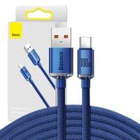 Кабел Baseus Crystal Shine USB Type A към USB Type C 100W 2м CAJY000503... - 6