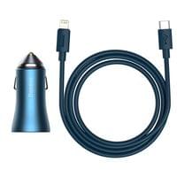 Зарядно за кола Baseus Golden Contactor Pro с USB-A и USB-C изход 40W +... - 2 Зарядно за кола Baseus Golden Contactor Pro с USB-A и USB-C изход 40W +... - 2