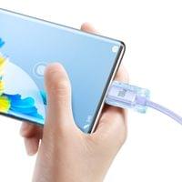 Кабел Baseus CAJY000405 Crystal Shine USB Type A към USB Type C 100W... - 2