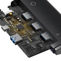 USB хъб Baseus WKQX030301 USB-C Lite Series 5в1,... - 3