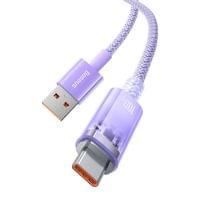 Кабел Baseus Explorer USB към USB-C 100W 1м CATS010405 - лилав - 4