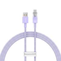 Кабел Baseus Explorer USB към USB-C 100W 1м CATS010405 - лилав - 6
