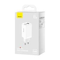 Зарядно устройство Baseus GaN5 Pro fast charger 2xUSB-C+USB 65W... - 4