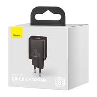Зарядно устройство Baseus Super Si QC USB-C, 20W, черно - 2