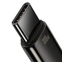 Кабел Baseus Tungsten Gold 100W USB-A към USB-C 1м CAWJ000001 - черен - 1