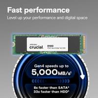 SSD диск Crucial E100 480GB SSD PCIe 4.0 Gen4 M.2 2280 NVMe, Read/Write:... - 1