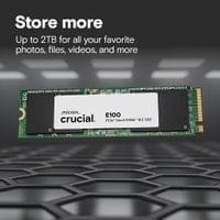 SSD диск Crucial E100 480GB SSD PCIe 4.0 Gen4 M.2 2280 NVMe, Read/Write:... - 2