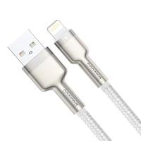 Кабел Baseus Cafule Metal Series USB-A към Lightning, 1м CALJK-A02 - бял - 2